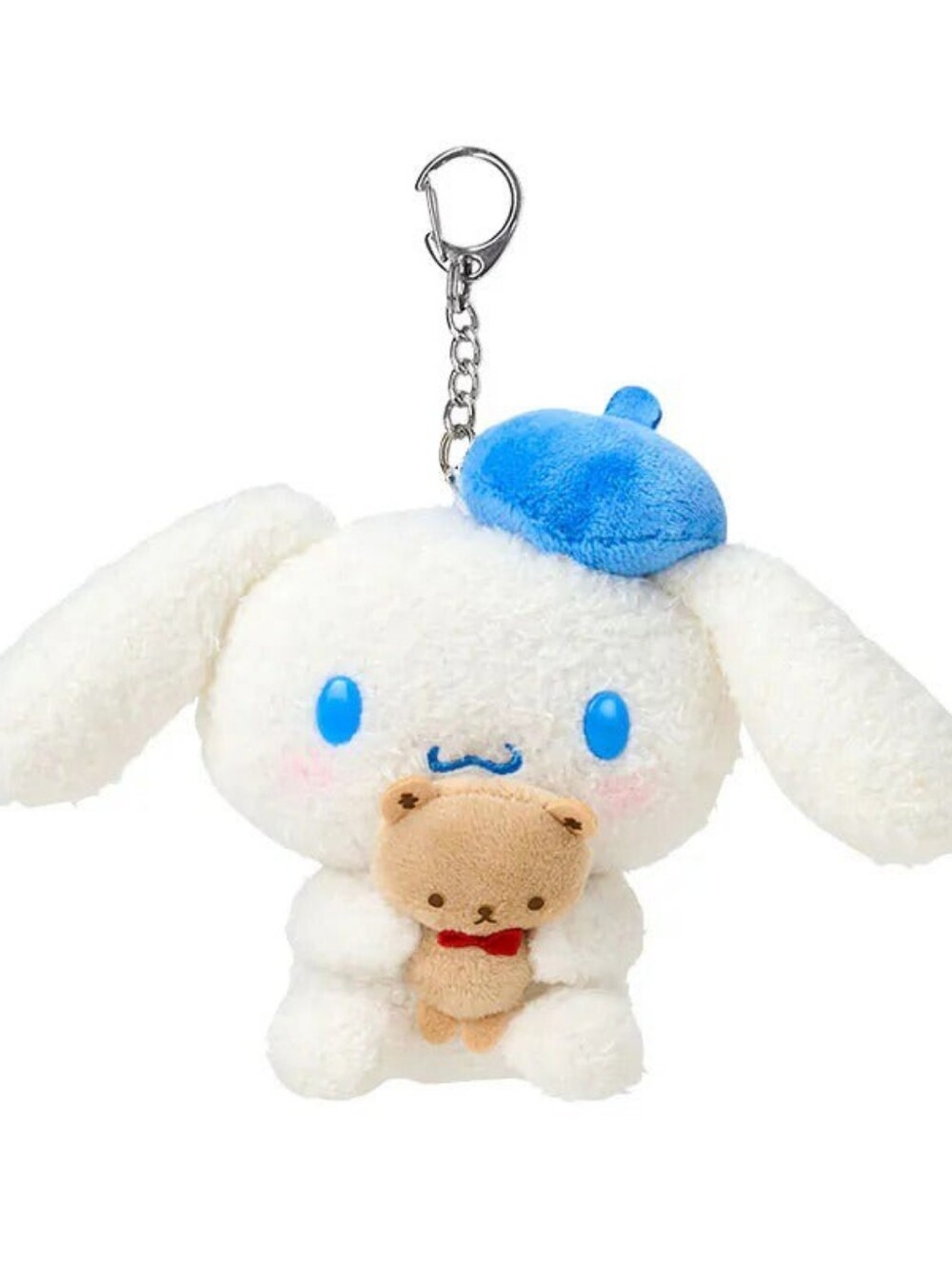NWT Sanrio Cinnamoroll Kuma-san Blue Beret Plush Keychain